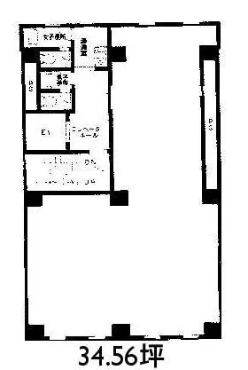 第1喜田村ビルの基準階図面