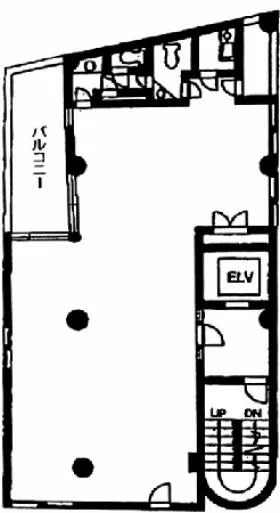 B’s笹塚ビルの基準階図面