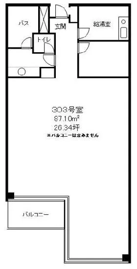 ビラ・ビアンカの基準階図面