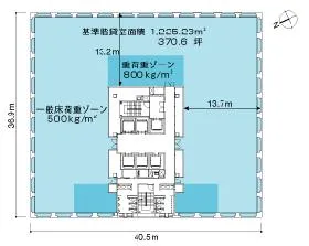 MFPR六本木麻布台(アーク八木ヒルズ)の基準階図面