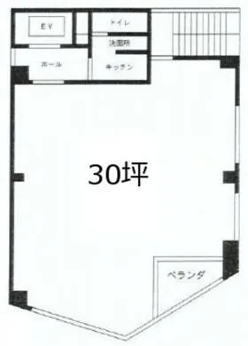 アベニューサイド代官山Ⅱビルの基準階図面