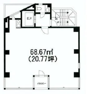 広尾宮田ビルの基準階図面