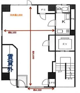 ITO広尾ビルの基準階図面