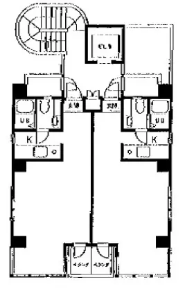 広尾ファイブビルの基準階図面