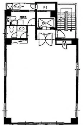 広尾アネックスビルの基準階図面