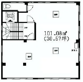 西新宿第2高橋ビルの基準階図面
