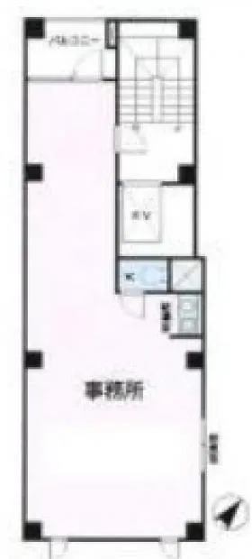 恵比寿フロント(旧:久保)ビルの基準階図面