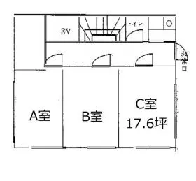 第三和幸ビルの基準階図面