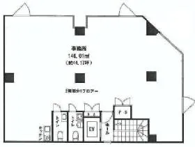 井西ビルの基準階図面