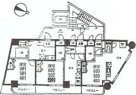中健ビルの基準階図面