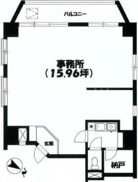 ドエリング恵比寿ビルの基準階図面