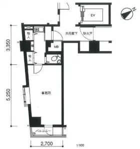 新宿アイランドアネックスの基準階図面