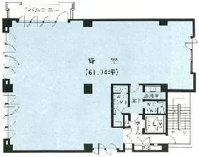 東池袋織本ビルの基準階図面