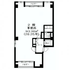曽根ビルの基準階図面