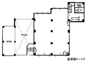YKBエンサインビルの基準階図面