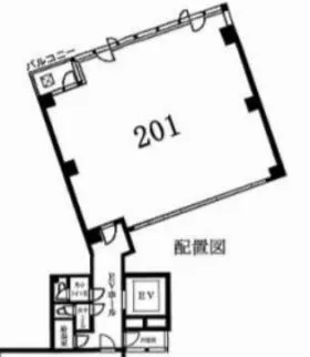 渋谷HANAビルの基準階図面