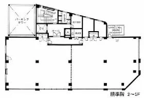 西新宿752(旧東信新宿)ビルの基準階図面