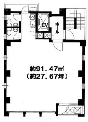百百代ビルの基準階図面