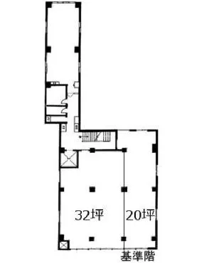 第2矢木ビルの基準階図面