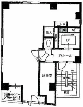 宮益坂センスビルの基準階図面