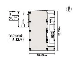 東陽町AXISビルの基準階図面