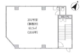 第1本間ビルの基準階図面