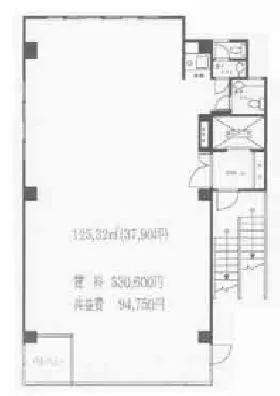 西新宿佐藤ビルの基準階図面
