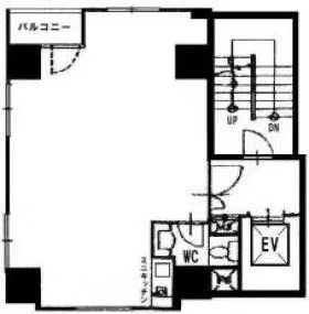 ユービズ渋谷道玄坂ビル(旧:朝日屋ビル)の基準階図面