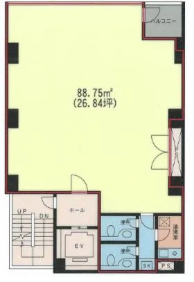 道玄坂NKビルの基準階図面