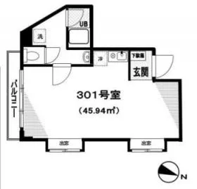 堀ビルの基準階図面
