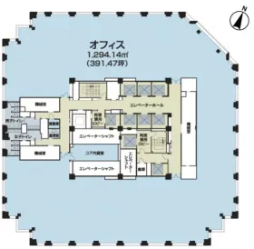 セルリアンタワーの基準階図面