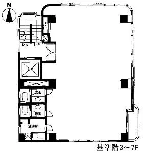 上州屋ビルの基準階図面