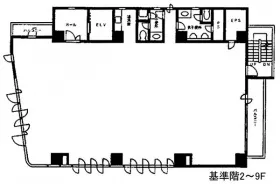 西倉LKビルの基準階図面