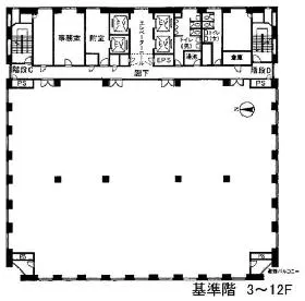 後楽国際ビルディングの基準階図面