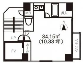 第5岡崎ビルの基準階図面