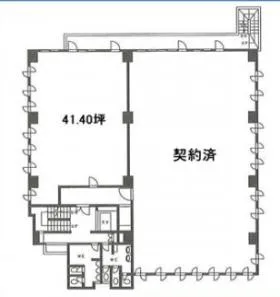 第2林ビルの基準階図面