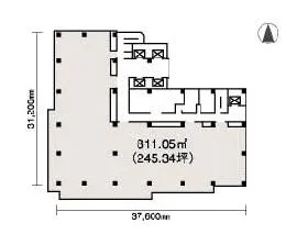 NBF池袋イーストビルの基準階図面