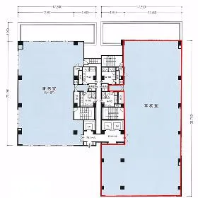 KDX東茅場町三洋(旧:東茅場町有楽)ビルの基準階図面