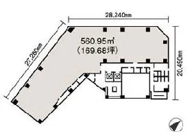 NBF池袋シティビルの基準階図面