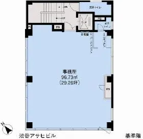 渋谷アサヒビルの基準階図面
