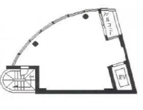 渋谷ランドビルの基準階図面
