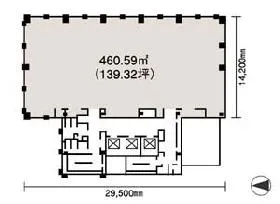 NBF池袋タワービルの基準階図面