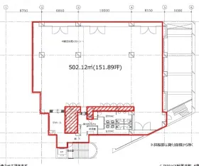 G-TERRACE紀尾井町(紀尾井町ケルトン)ビルの基準階図面