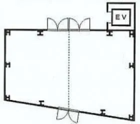 OZ原宿ビルの基準階図面
