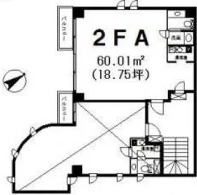 千駄ヶ谷S’ビルの基準階図面