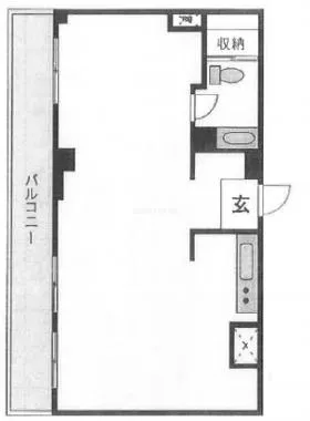 千駄ヶ谷第2スカイハイツビルの基準階図面