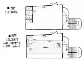 アルファ千駄ヶ谷ビルの基準階図面
