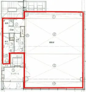 日本ビルディング3号館の基準階図面
