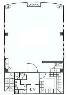 山野代々木ビルの基準階図面