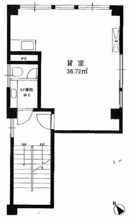 代々木松井ビルの基準階図面